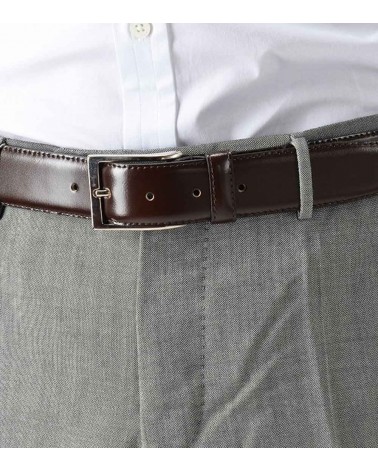 Cintura in pelle spazzolata